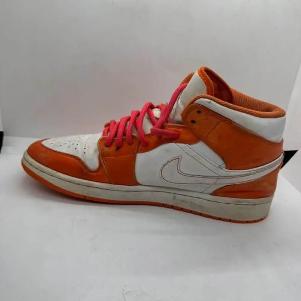 Nike Air Jordan 1 Mid Electro Orange Mens 9.5 shoes sneakers